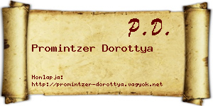 Promintzer Dorottya névjegykártya
